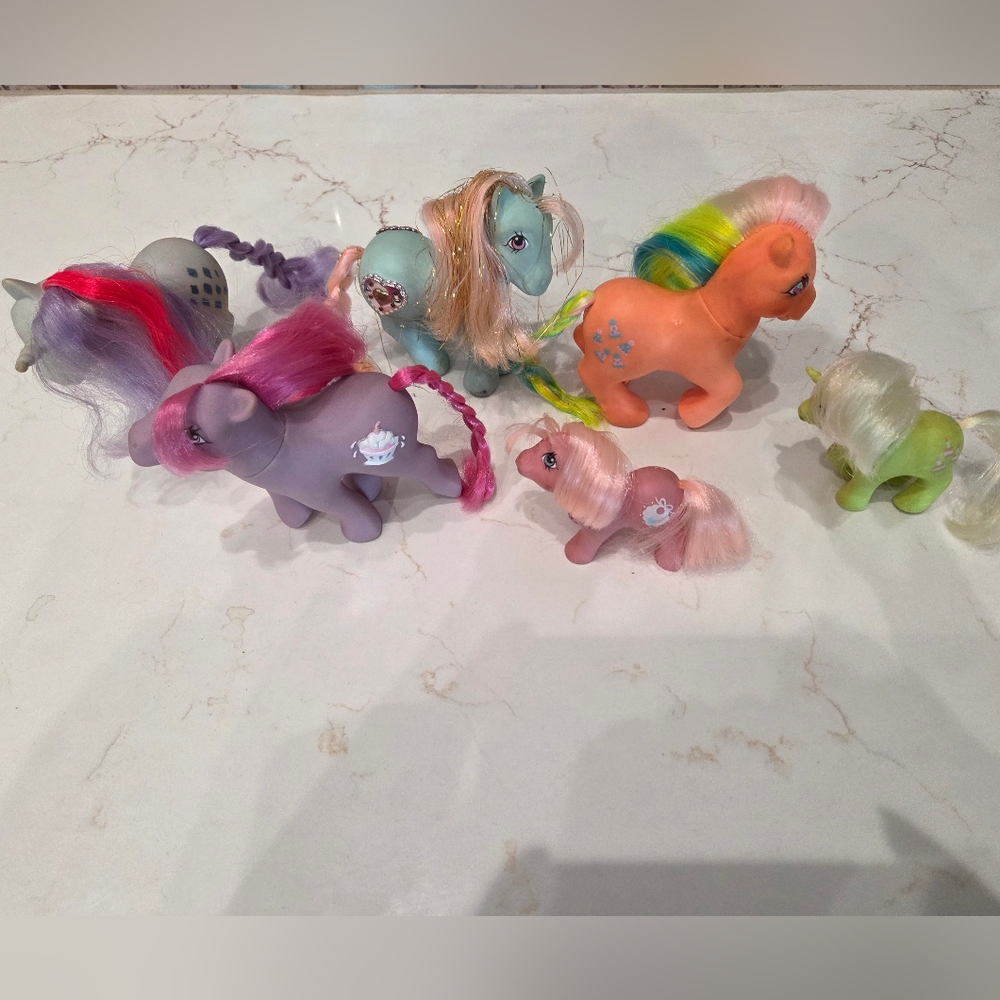 Vintage My Little Pony Lot - 4 Large, 2 Small All G1
